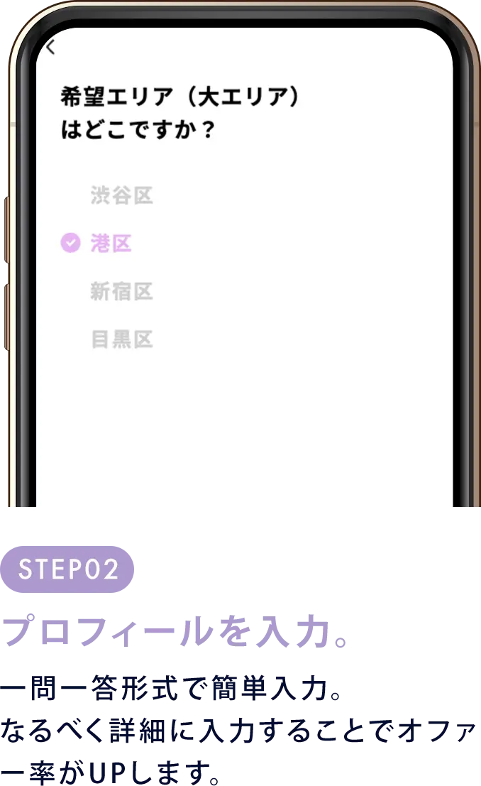 プロフィールを入力